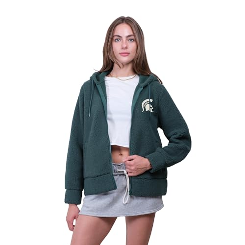Sudadera oficial de sherpa chaqueta con cremallera mujer NCAA de invierno 1