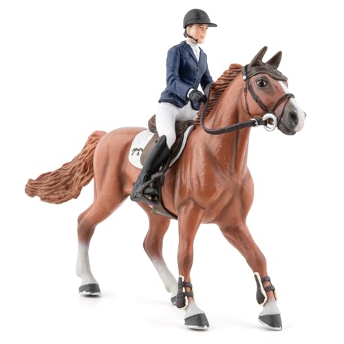 PAPO, Realistic Penelope Flora Horse And Rider Figure, Ages 3+, Equestrian World Collection, Creative Play Horse Riding - Image 3