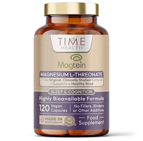 Magtein Magnesium Threonate 120 Capsules High Strength 2100mg Pullulan Capsules UK Made to GMP & HACCP Standards Zero Additives