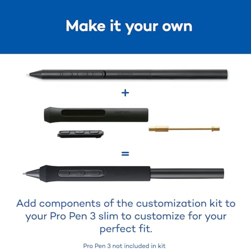 Image of Wacom Pro Pen 3 Customization Kit | If your Wacom device came with the slim version of the PP3, this kit comes with the grips & weights to configure the pen