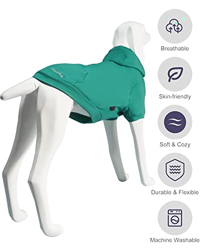 Kickred 2 Pieces Basic Cotton Dog Hoodie Sweater, Soft Pet Clothes Dog Sweatshirts, Dog Outfit Coat Pullover With Pocket And Leash Hole For Small Medium Large Dogs, M #TOP4