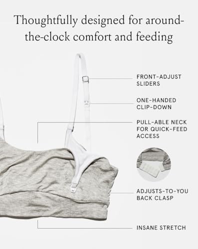 Everything Bra for Pregnancy, Nursing & Breastfeeding, Soft, Stretchy, Maternity & Sleep Bra with Nursing Access3