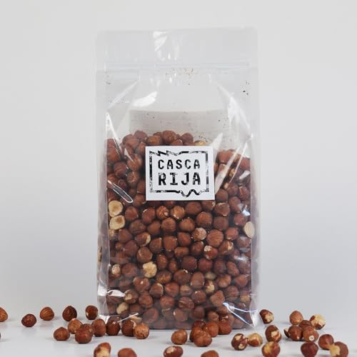 CASCA RIJA: Avellanas Naturales Con Piel 1 Kg | Sin Aceite, Sin Conservantes y Sin Sal Añadido | 100% Natural, Vegano