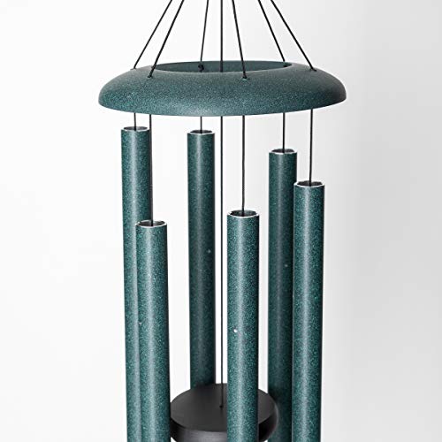 Corinthian Bells By Wind River – 36 Inch Green Wind Chime For Patio, Backyard, Garden, And Outdoor Décor (Aluminum Chime) Made In The Usa #TOP2