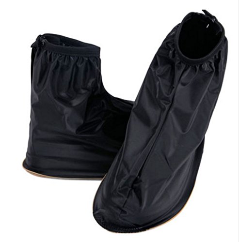 Cubiertas impermeables para calzado unisex, para lluvia, talla XL, color negro miniatura 2