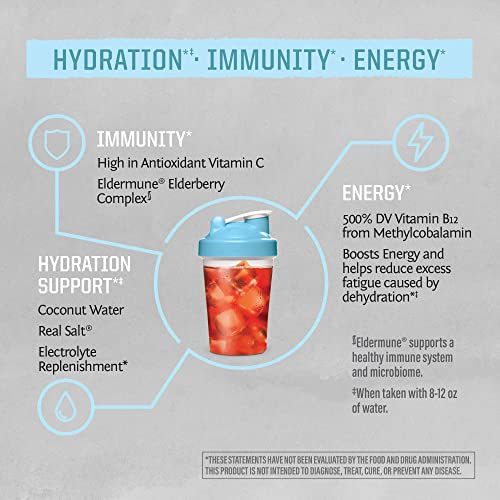 Sunwarrior Active Hydration Electrolyte Vitamin C Elderberry B12 Dietary Supplement | Plant Based Organic Vegan Gluten Free Non-Gmo Low Carb | Coconut Berry 210G 30Srv #TOP3