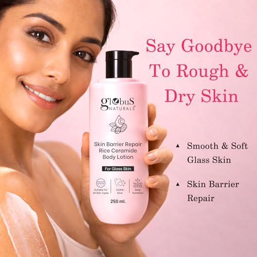 Image of Globus Naturals Skin Barrier Repair Rice Ceramide Body Lotion - Deep Hydration & Visible Glow for Glass Skin - All Skin Types - 250 ml