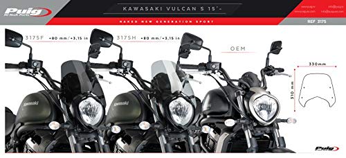 Pare-brise Puig New Generation Touring Pour Kawasaki Vulcan S/Café 2015-2021 - Fumé/Clair - Protection Vent