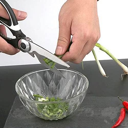Safe Cooking Scissors Heavy Duty Poultry Shears with Comfortable Handle NonslipWith Black Protective Scissor Sleeve