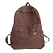 AFGWK Vintage Canvas Backpack for Women Grunge Hippie Cute Boho School Backpack Casual Y2K Aesthetic Backpack, Coffee, Vintage