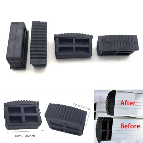 Image of SECRET DESIRE 4 Pieces Ladder Feet Covers Replace Convenient Rubber Steep Ladder Foot Pads 6cmx2.2cm|Tools|Ladders