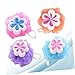 Ipetboom Large Mesh Bath Balls Set of 4 Shower Ball Pouf Bath Back Scrubber Bathing Ball Flower Shower Ball Skin Care Gentle Exfoliating Easy to Use Random