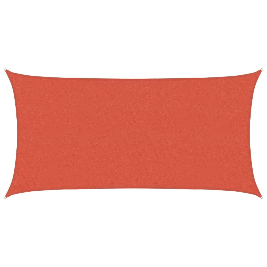 Vela Parasole 160 g/m² Terracotta 2x4 m in HDPE,Vela Parasole,Vele Parasole da Giardino,Tenda a Vela Parasole,Respirante,Impermeable,Anti UV-311339