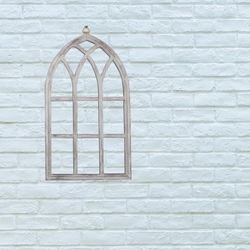 Marcos de ventana de madera para decorar paredes vacías en restaurantes 6