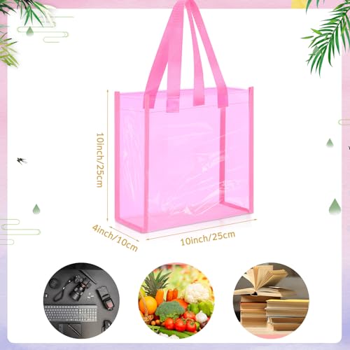 Paterr 20 Pack Bolsas Plásticas Transparentes Tote 10x10x4 pulg miniatura 4
