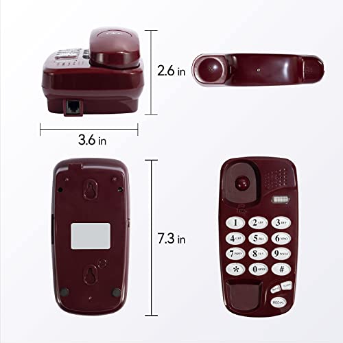 Old Style Wall Phone-Freely Adjust The Volume Landline Phone, Classic Retro Design Landline Phones For Home, Wall Phones For Landline, Suitable For Living Room, School, Home, Office(Red) #TOP4