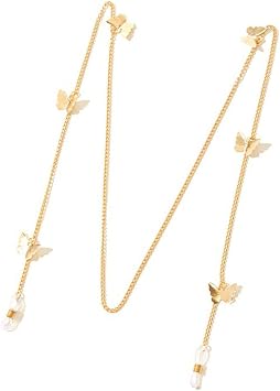 1 Pc Butterfly Glasses Chain Necklace Strap Non-Slip Eyeglass Holder Cord Neck Sunglass Strap Chain Unisex Jewelry