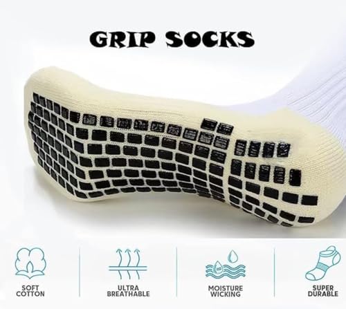 Non-Slip Ankle Crew Socks with Grippers for Men and Women4
