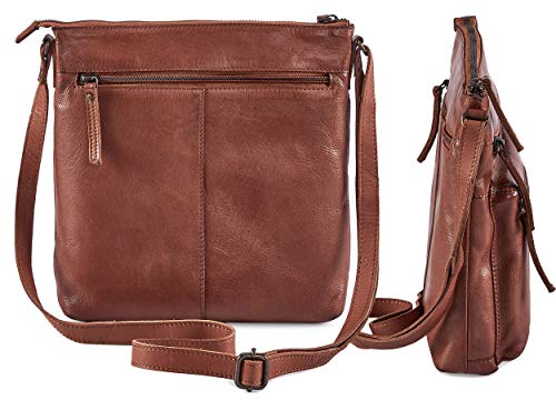 Image of Wise Owl Accessories Real Leather Small Crossbody Handbags & Purses for Women -Premium Crossover Over the Shoulder Bag