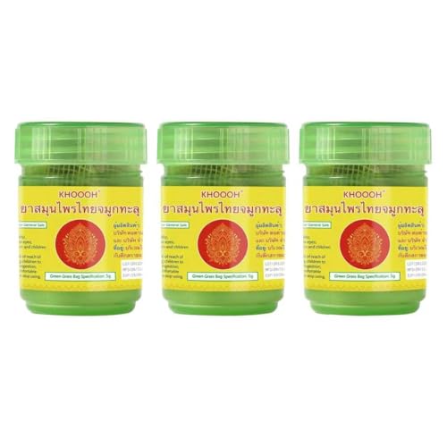 3 Inhaler Respiratoire Rafraichissant, Morceaux Aromadose, Composé thaïlandais-herbes-inhalateur rafraîchissement rapide pour en route