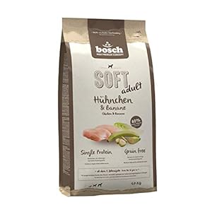 bosch HPC SOFT Poulet et banane – Croquettes semi-humides pour chiens adultes de toutes races – Monoprotéines – Sans céréales – 1 x 1 kg
