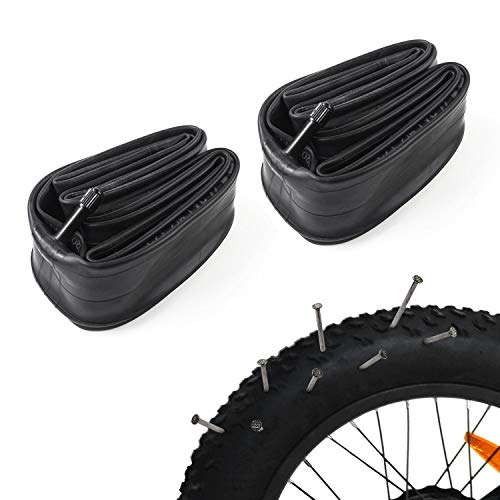ADDMOTOR Inner Tubes 20 26 27.5 Inch Inflatable Bicycle Fat Tire Tubes Replacement Heavy Duty Air Tightness Latex Rubber Odor-Free (20 x 4)