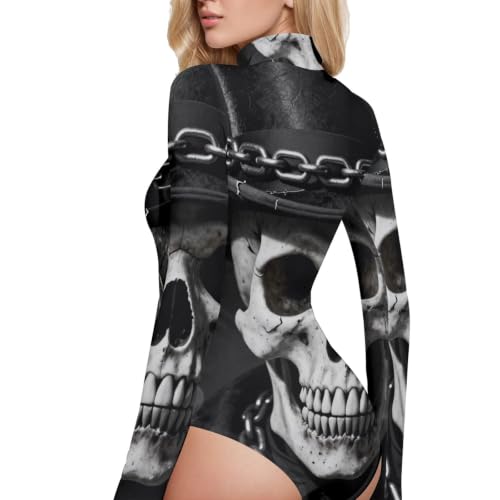 Camiseta de manga larga para mujer con ajuste de leotardo estilizado de cuello alto 3