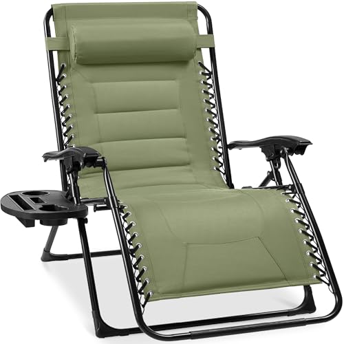 Best Choice Products Oversized Padded Zero Gravity Chair, Folding Outdoor