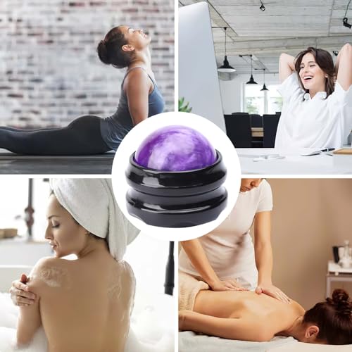 Image of WOVTE Massage Ball, Lacrosse Balls, Self Massage Tool for Sore Muscles, Shoulders, Neck, Back, Foot, Body, Deep Tissue, Trigger Point, Muscle Knots, Yoga and Myofascial Release (Purple)
