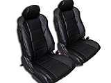 Iggee Black Artificial Leather Custom Made Original fit Front seat Covers Designed for Nissan 350Z 2003-2006 (Side Airbag)