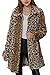 Bellivera Faux Fur Jacket Womens Leopard Coat Long Sleeve Winter Warm Fluffy Parka Overcoat Outwear Tops 18125 Leopard S