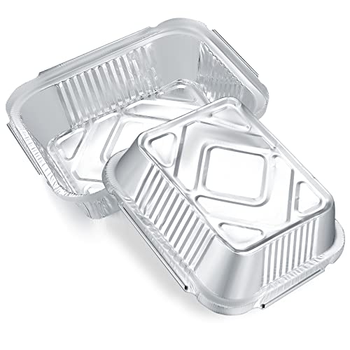 YiPHomn 30 Stück Grill Aluschalen, Alu Grillschalen, Alu Tropfschalen, Auflaufform mit Deckel, Aluminiumfolie Schalen Behälter für Backen, Braten, Kochen - 600ml