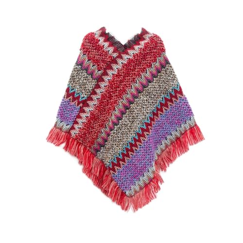 Image of Women's V Neck Poncho Soft Cape Fashion Off The Shoulder Knit Sweater Spring Loose Convertible Knitwear