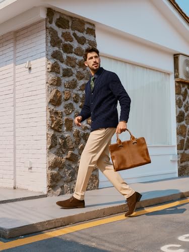 Cardigan en tricot torsadé homme col châle chic en maille texturée unie