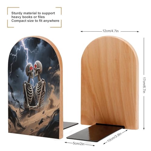 Sujetalibros de calavera resistente y económico con base metálica universal 3