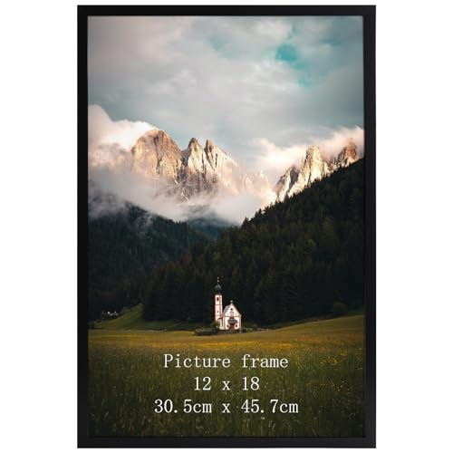 Giftgarden Marcos de Fotos 30x45 cm Grande, Negro Marcos para Cuadros de Plástico Lifestyle, para Poster, Fotografias Boda, Comunión, obra de arte
