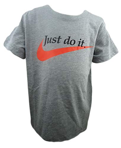 Nike Boys' 'Just Do It' Graphic Jersey (6 Little Kids, DK Grey Heather)
