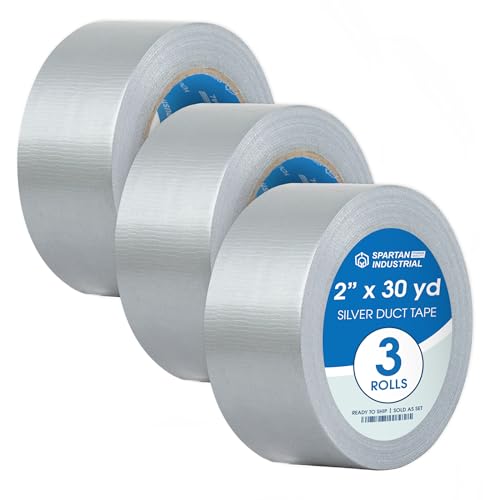 Spartan Industrial 2" X 30 yd Silver Duct Tape - 3 No-Residue Tape Rolls