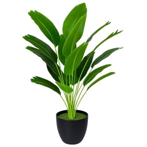 GARDEN GYANI Artificial Banana Plant with 18 Leaves Yellow Green - Image 2