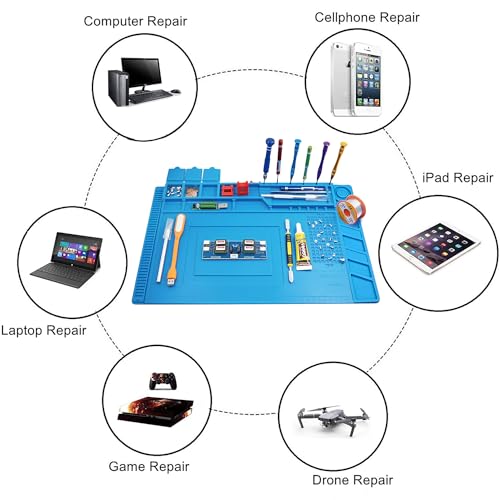 Kit Manutenção Celular Chaves Reparo 115em1 + Manta Magnética 45x30cm + Multímetro Digital