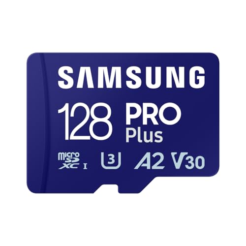 Samsung PRO Plus Tarjeta de memoria MicroSD con Lector USB, 128GB, 180 y 130 MB/s, Full HD & 4K UHD,...