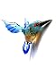 Produktbild Eisvogel im Flug Hängend - Figur aus Glas - Vogel Blau Rot Kingfisher Deko Vitrine