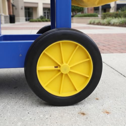 jojofuny Heavy Duty Rubber Caster Wheels for Cleaning Cart Replacement with Universal Compatibility and Deep Tread, 7.8 Inch Swivel Stem Casters for Mop Bucket and Commercial Kitchen Cart - Image 6