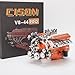 FunXylophy CISON V8 PRO Engine Model Kit, 1: 6 Water-Cooled OHV 4-Stroke V8 Gasoline Engine Model, Physics Experiment Set for Adult (KIT Version/Orange)