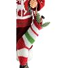 Windy Hill Collection Red Spirit Reindeer Knit Stocking 16 Inch Santa Claus Standing Figurine Figure Decoration 160024