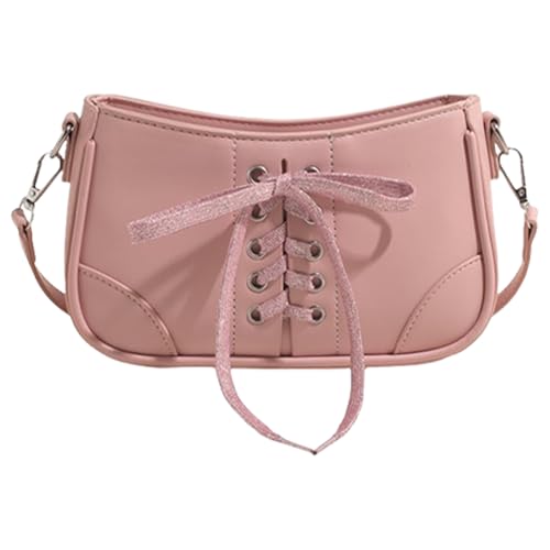 Sac à bandoulière en cuir PU rose pour ranger vos affaires de tous les jours