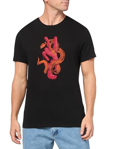 John Varvatos Men's Peace Snake Tee, Black
