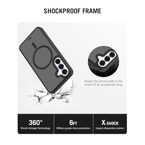 Image of DailyObjects Case for Samsung Galaxy S25 Plus, Drop Protection Polycarbonate Black Nimbus Matte Slim Shockproof Back Cover