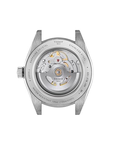 Tissot Gentleman 38mm, Swiss Automatic Watch for Men, Stainless Steel Case, Green Dial, T1658071109100