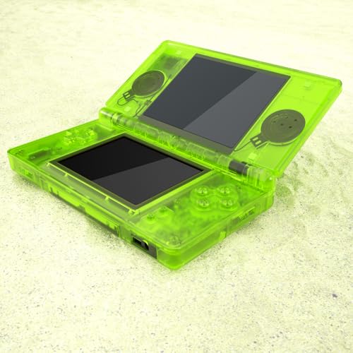 Image of eXtremeRate Clear Lime Green Replacement Full Housing Shell for Nintendo DS Lite, Custom Handheld Console Case Cover with Buttons, Screen Lens for Nintendo DS Lite NDSL - Console NOT Included